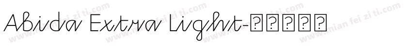 Abida Extra Light字体转换